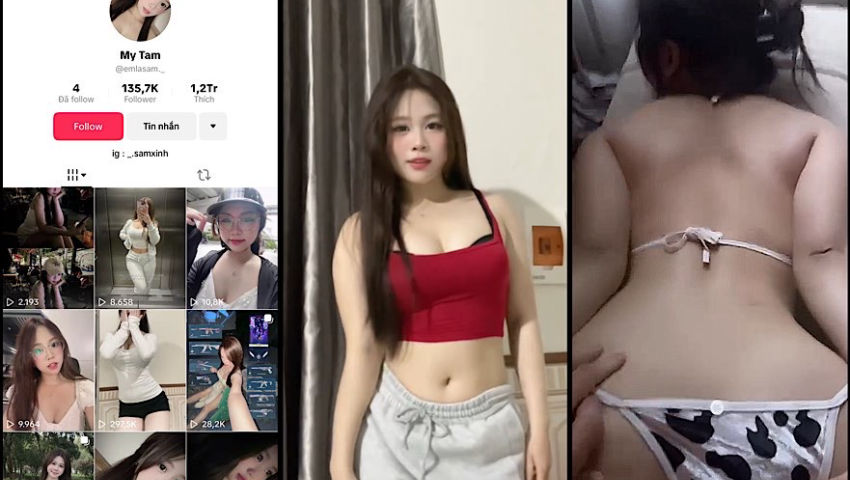 [Hot] Hot Tiktoker hơn 140k follow Sam sik lại tiếp tục lộ clip . Doggy khẩu dâm ác chiến vãi đái Part 2