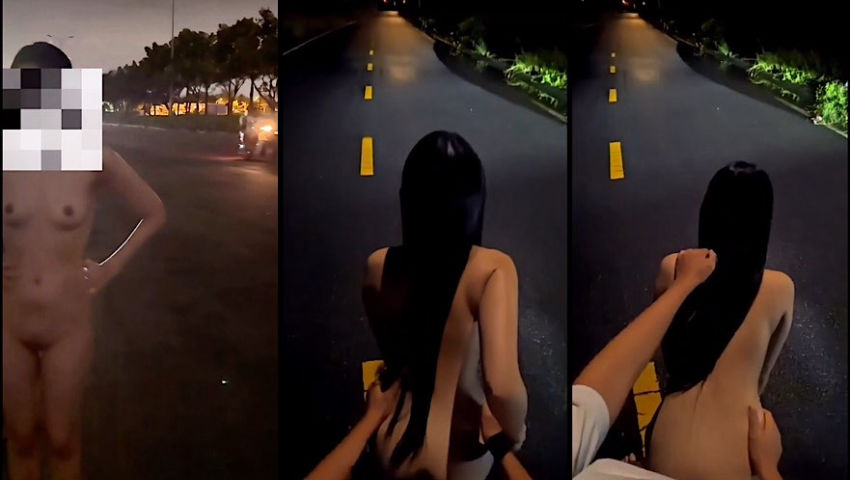 Public phô dâm đẳng cấp . Em gái Thủ Đức trần truồng hồn nhiên bú cu giữa quốc lộ càng nhiều người nhìn em càng nứng